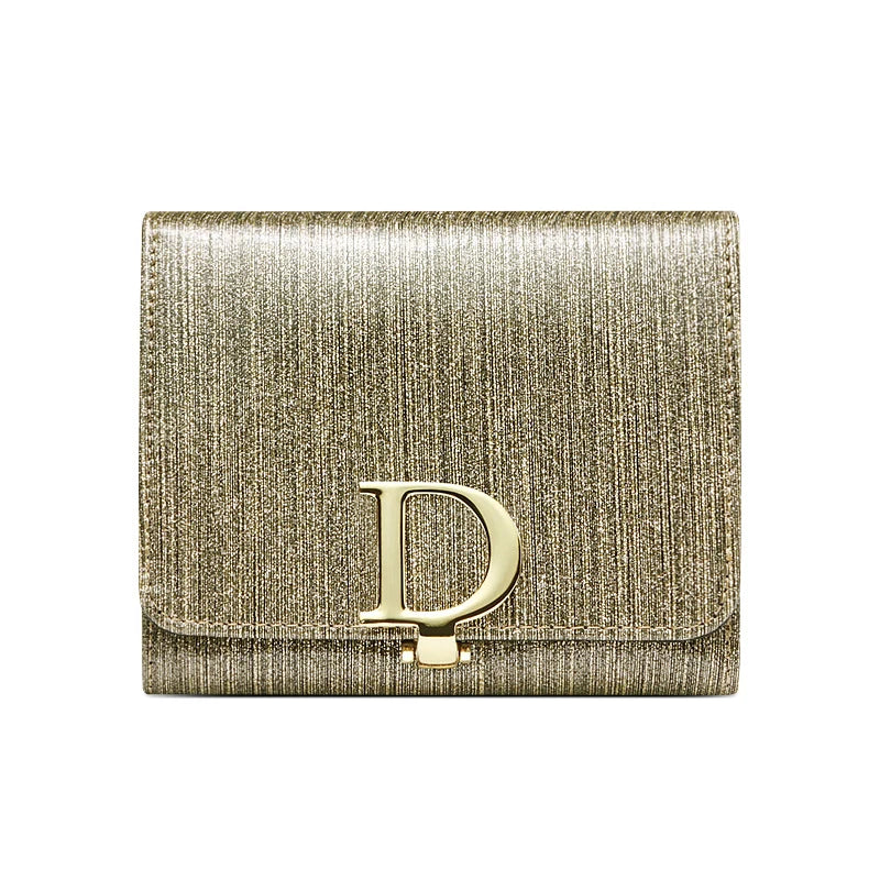 Portafoglio Corto in Pelle di Vacchetta per Donna, Elegante e Alla Moda, con Protezione Anti-RFID per Ragazze