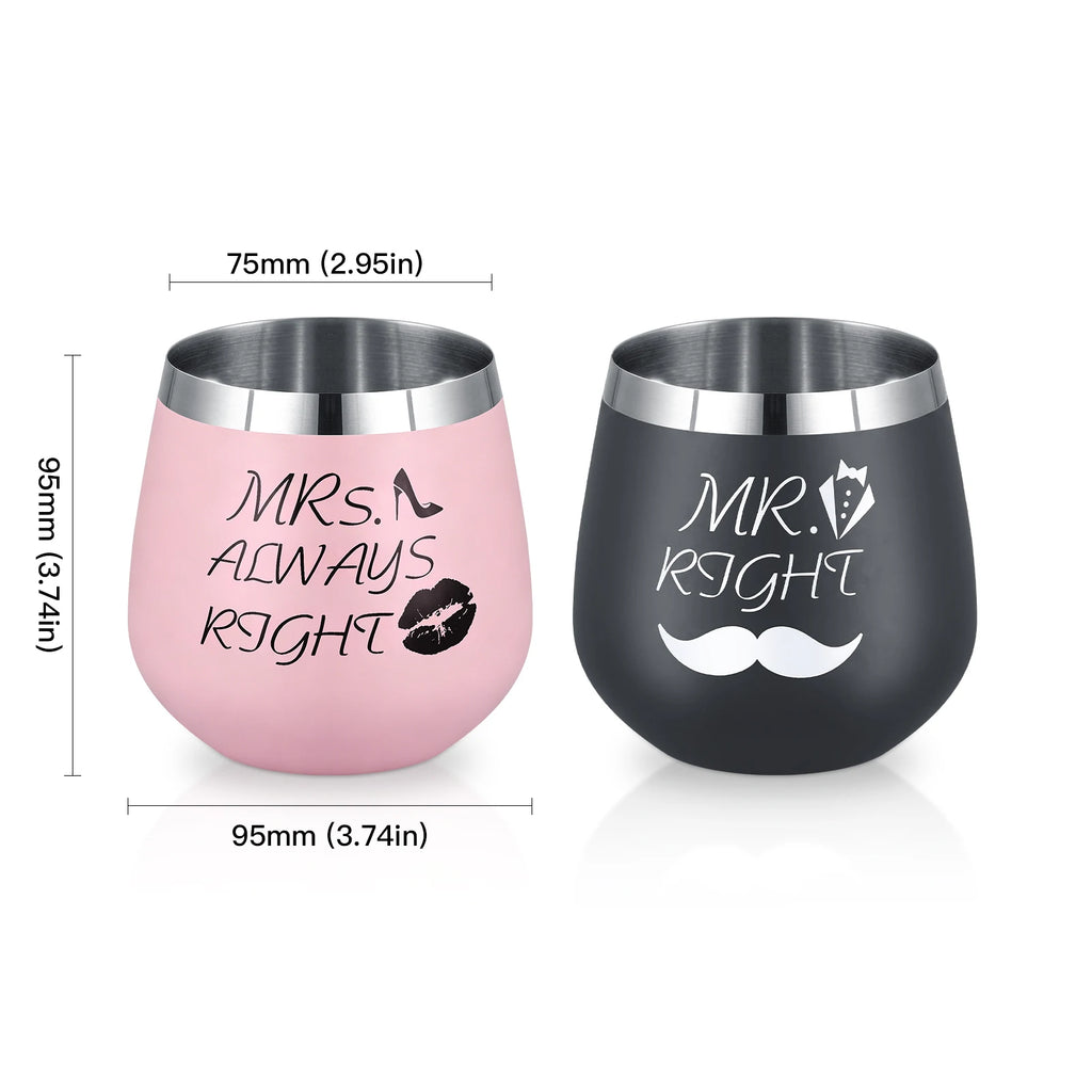Bicchiere in Acciaio Inox a Doppio Strato con Confezione Regalo - Bicchiere per Cocktail, Martini, Mojito, Drink Misti, Bar, Feste, Birra, Vino