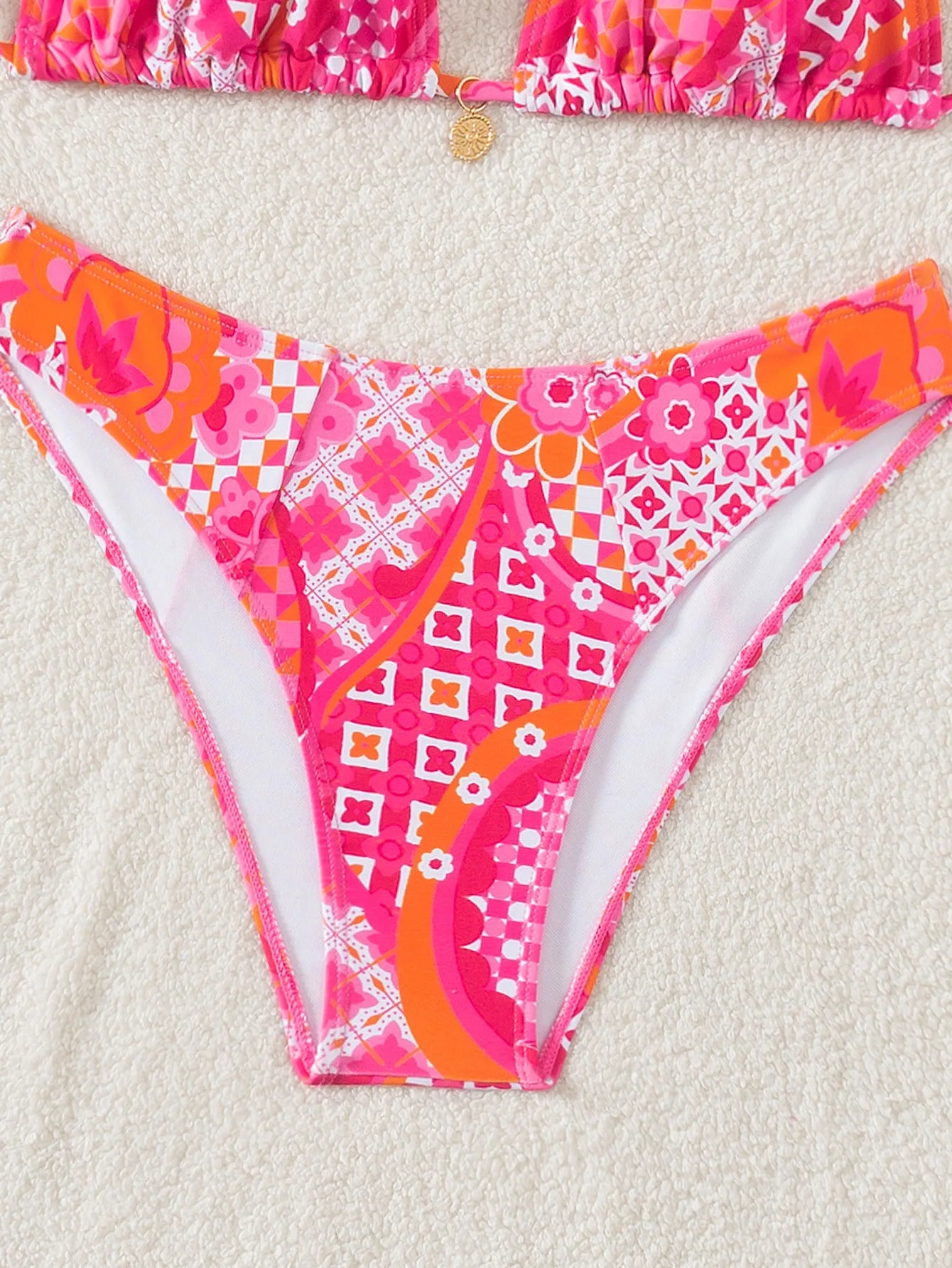 Nuovo Set Bikini Triangolo 2026 - Costume da Bagno Push-Up con Stampa Floreale e Slip Brasiliano