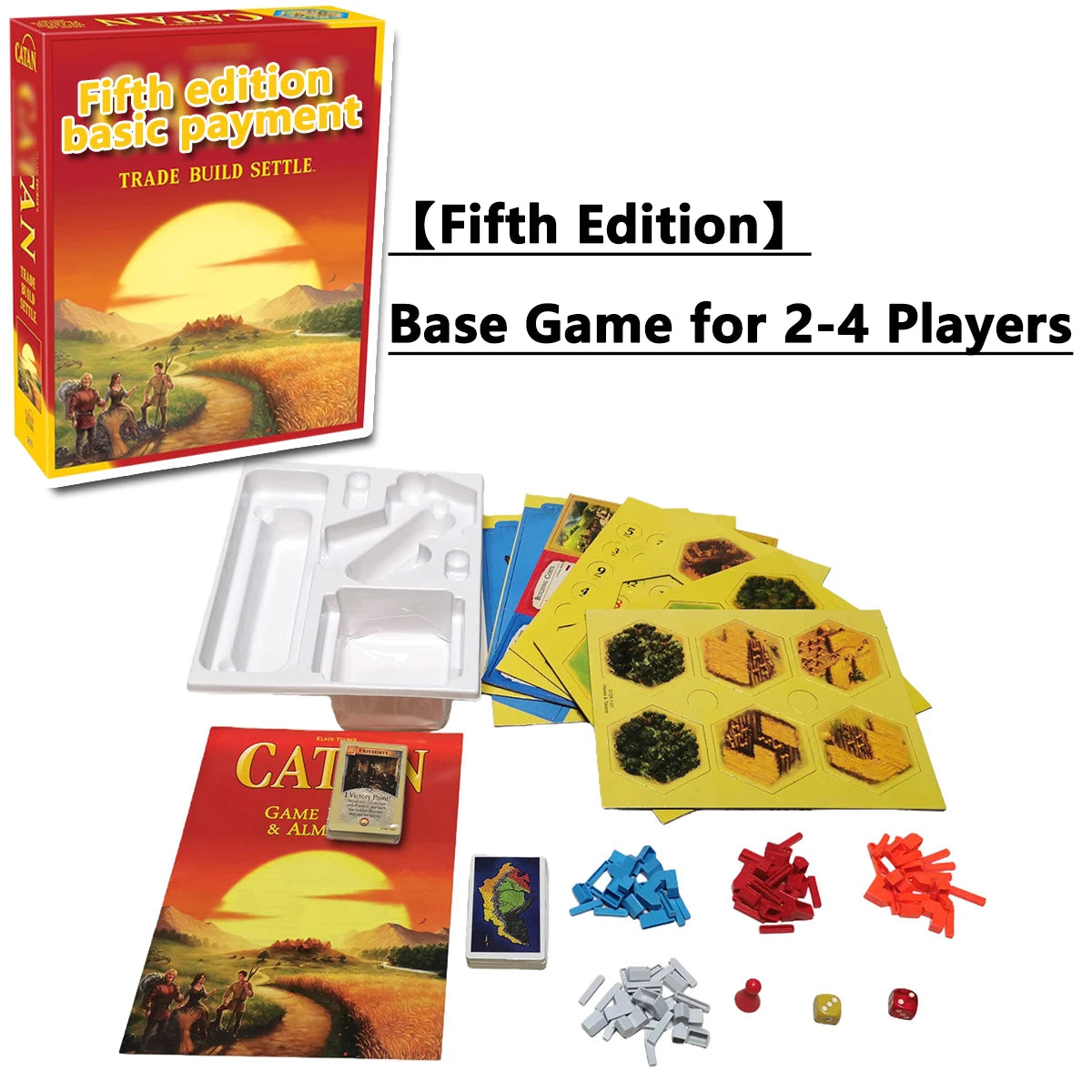 Gioco da tavolo (5a edizione) Commercia, costruisci e colonizza nel classico gioco di strategia per famiglie, bambini e adulti, dai 10 anni in su, 3-4 giocatori