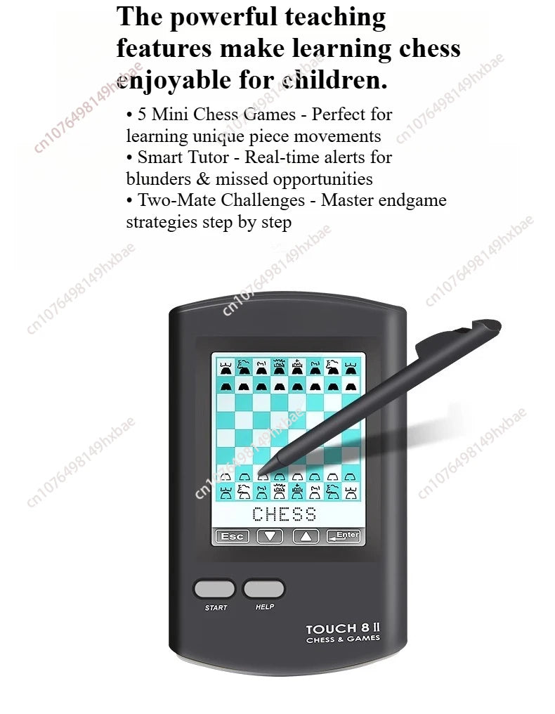Set di scacchi con scacchiera elettronica intelligente AI per imparare e giocare a scacchi, regalo puzzle genitore-figlio