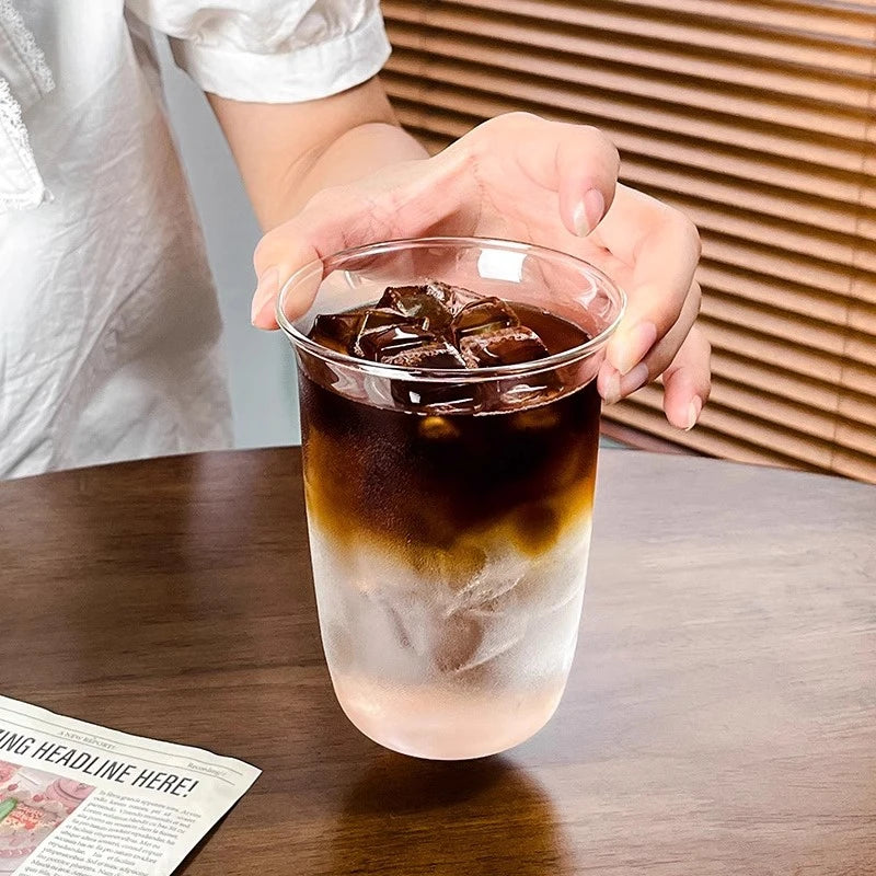 1/6 pezzi tazza di vetro giapponese tazza di vetro per caffè al latte tazza trasparente birra ins tazza di acqua potabile accessorio da cucina tazze di vetro per acqua