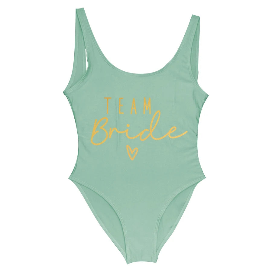 Costumi da bagno per addio al nubilato Costumi da bagno interi per la sposa della squadra Sposa per essere donna Costumi da bagno rosa Costumi da bagno per addio al nubilato Beatchwear