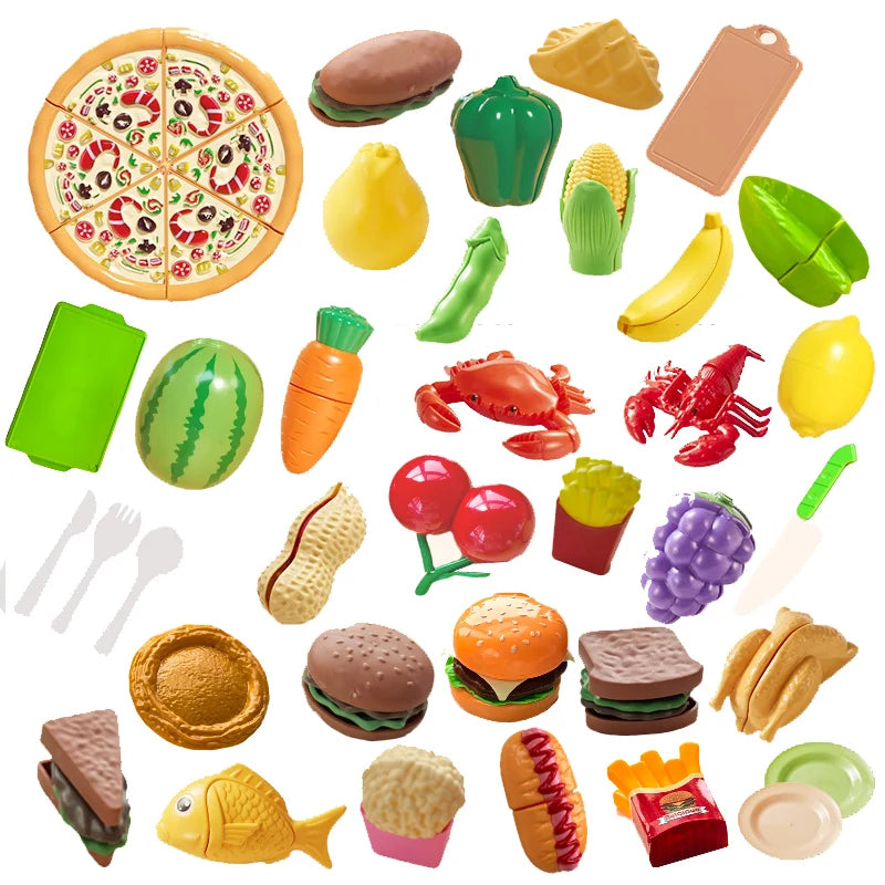 Set di giocattoli da cucina per bambini Pentole Giocattoli da cucina Frutta simulata Giocattoli da taglio Accessori da cucina per bambini Ragazze Regalo di Natale