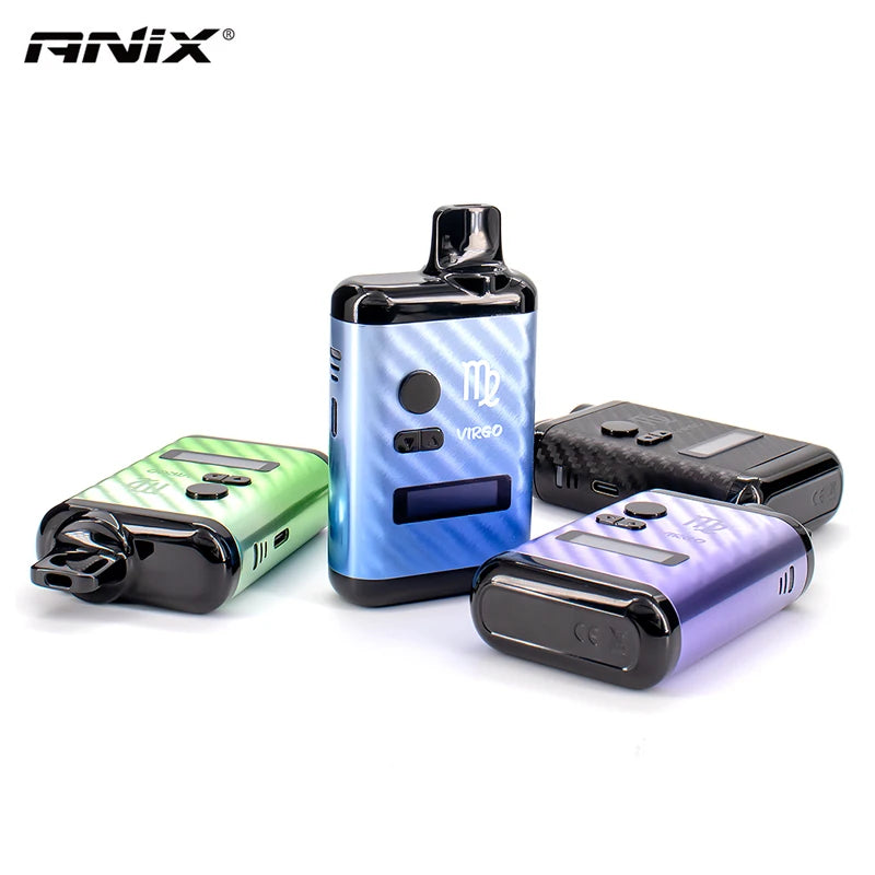 Anix Virgo vaporizzatore per erbe secche 1300mAh controllo della temperatura camera di riscaldamento in ceramica schermo OLED Yocan Hit Vane Xmax Herbal Vape Pen Kit