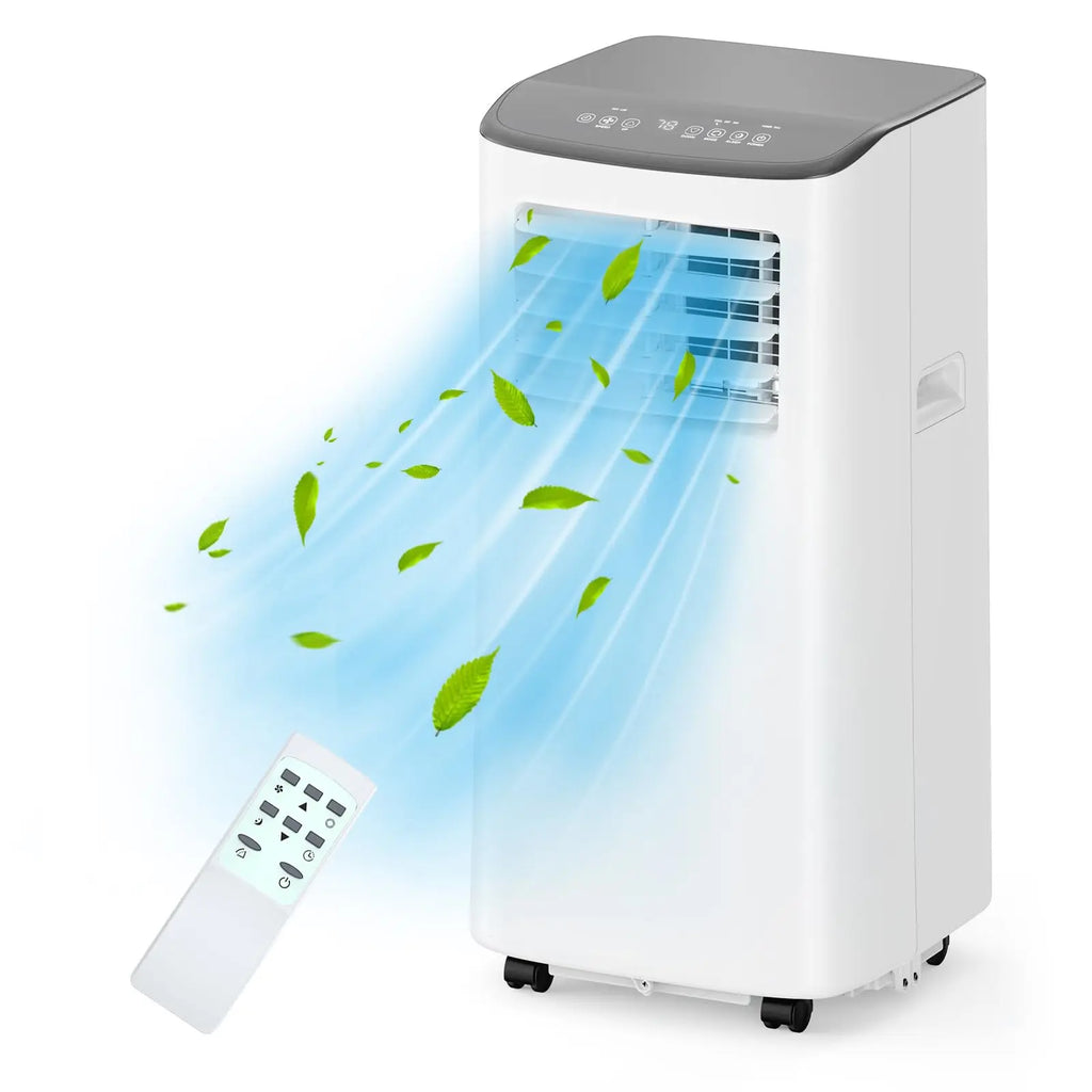 Condizionatori d'aria portatili da 8.000 BTU, unità AC portatile con funzione di raffreddamento, ventilazione, deumidificatore, modalità sleep, condizionatore d'aria portatile 4-in-1, timer 24 ore, telecomando e kit di inst