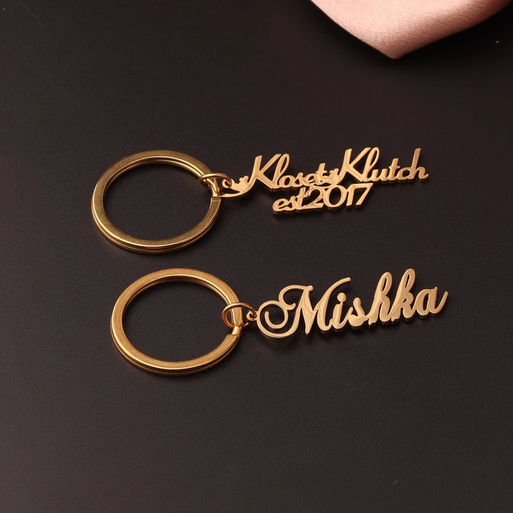 Portachiavi con lettera personalizzata con nome personalizzato Portachiavi unico in acciaio inossidabile per donna Uomo Portachiavi personalizzazione Regali Nuovo