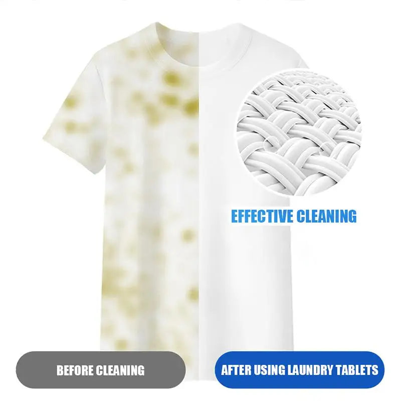 Lenzuola detersivo per bucato Compresse per bucato facile da sciogliere Sapone da bucato detersivo per pulizia profonda forte per lavatrice