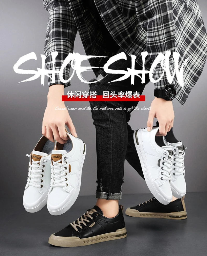 Nuove Sneakers Casual da Uomo a Profilo Basso, Stile Coreano, Versatili, Comode, Leggere, con Suola Morbida e Piattaforma per l'Uso Quotidiano
