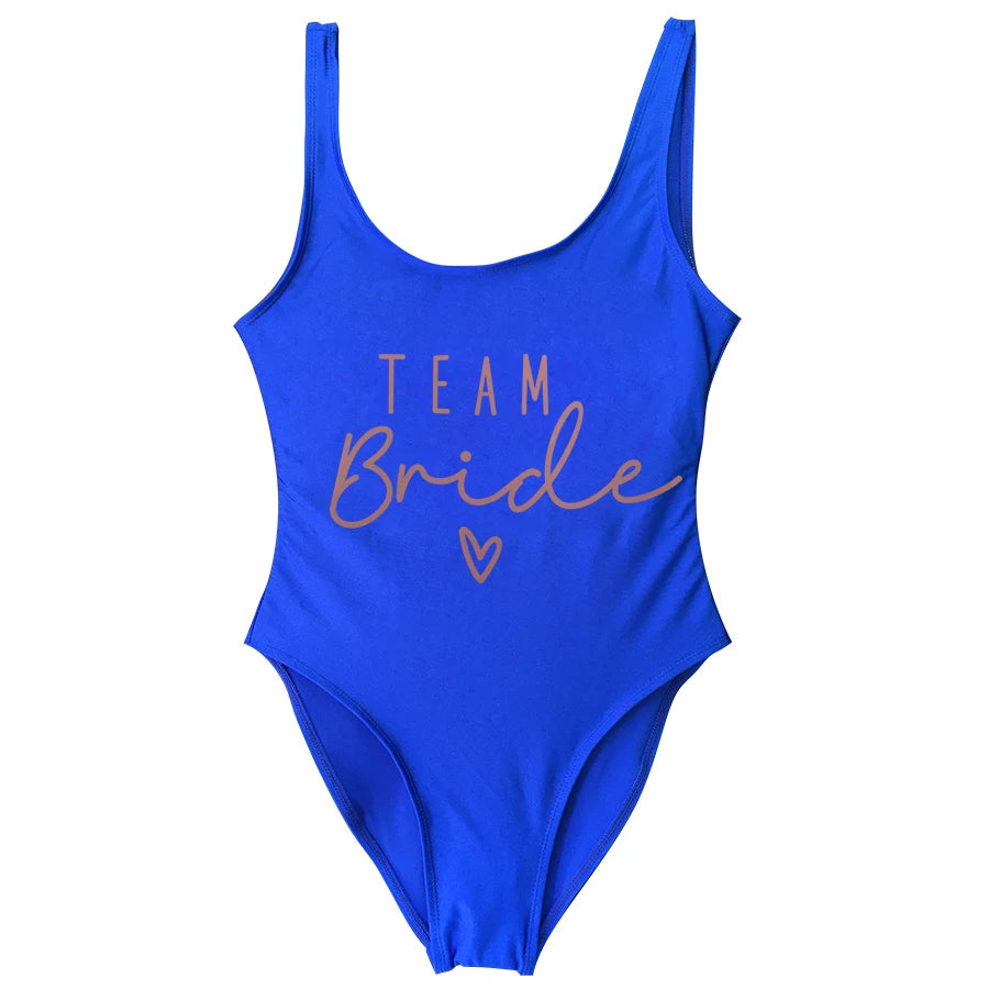 Costume da Bagno Intero Bianco S-3XL per Addio al Nubilato, Costume da Bagno da Donna per Festa Nuziale, Abbigliamento da Spiaggia e Piscina