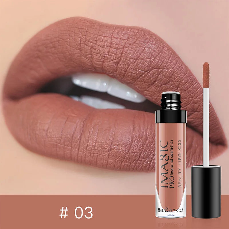 IMAGIC 1pcs matte  Sexy 28 color Matte Lipstick lipgloss Waterproof Long Lasting Gloss Beauty makeup lip gloss fashion lip