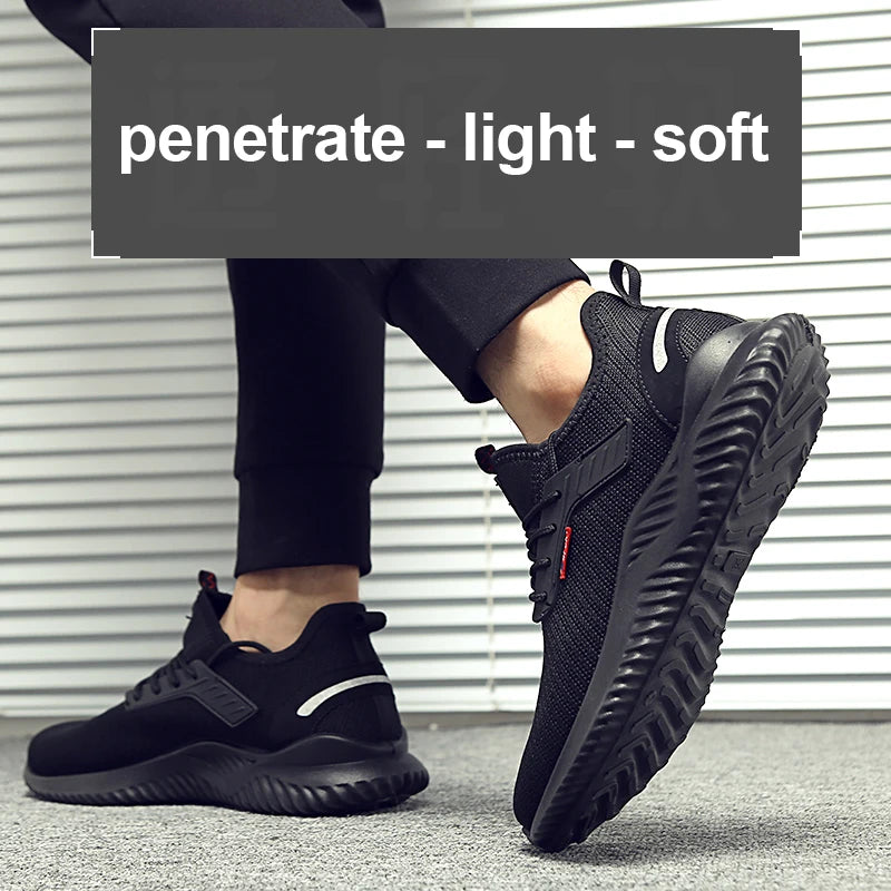 Sneakers da lavoro scarpe con punta in acciaio scarpe antinfortunistiche da uomo scarpe da lavoro antiforatura stivali moda indistruttibile calzature sicurezza