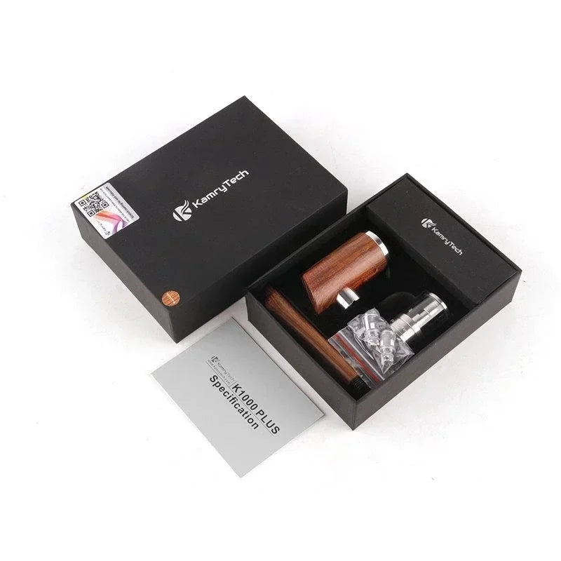 Kamry K1000 Plus E Pipe Kit sigaretta elettronica Vape Pen 1100mAh con serbatoio atomizzatore da 4,0 ml Max 30W Design in legno E Cig Vapor Mod