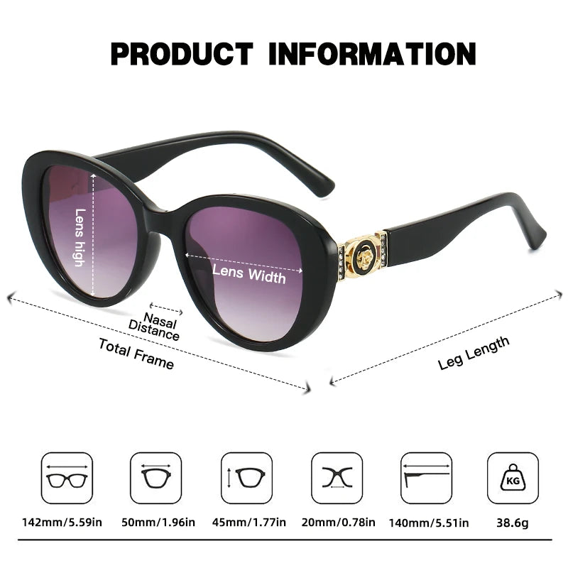 JUNCTURE Fashion Women Sunglasses dress up Sun Glasses Big frame Gradient Lady Glasses Party Holiday Gifts Sunglasses for Women