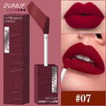 DUNUF Matte Velvet Lip Gloss, rimpolpanti 3D e impermeabili, rossetto a tubo quadrato, facile applicazione, 8 tonalità (tutto in uno)