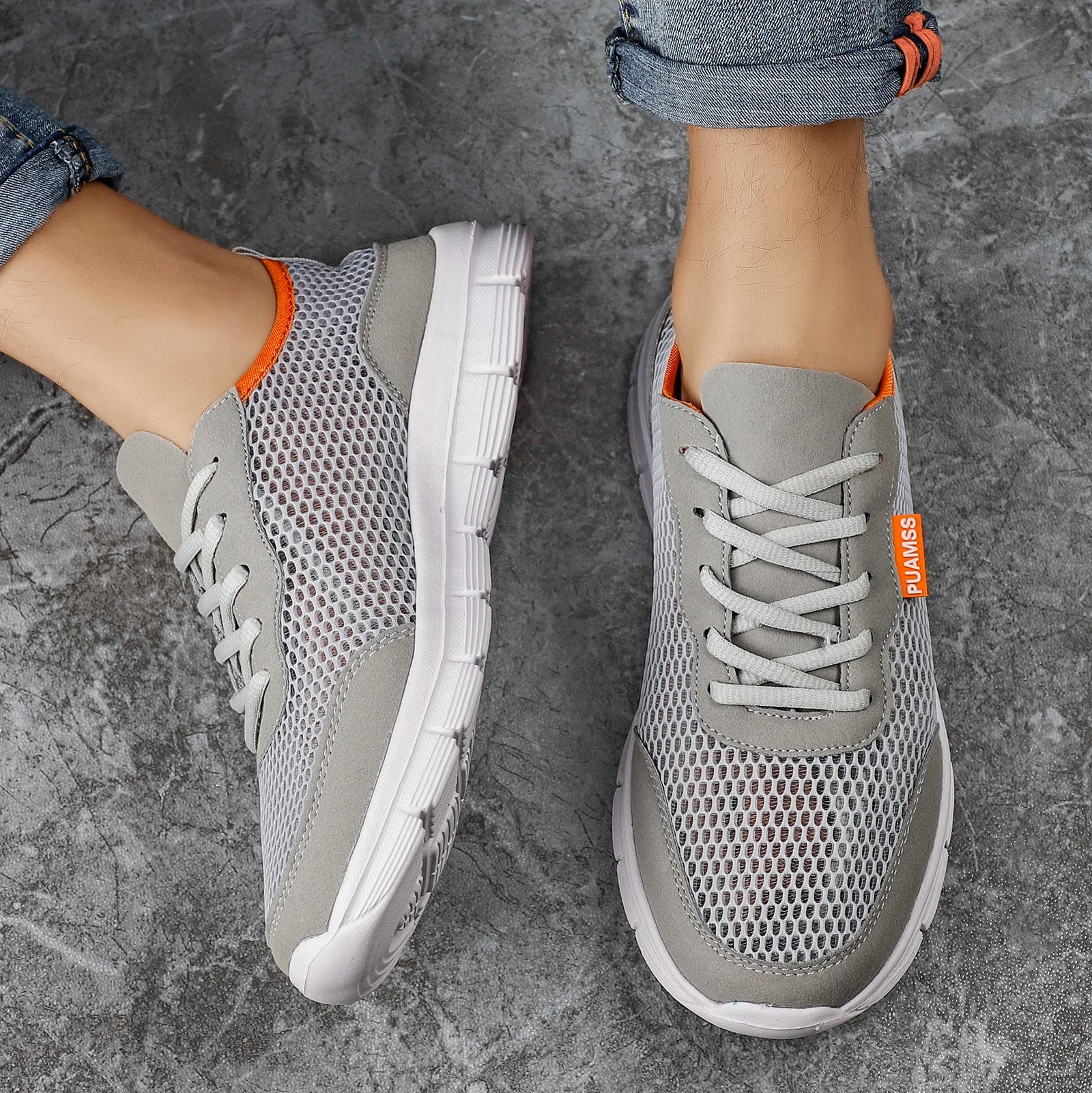 Sneakers da uomo scarpe da corsa estive in rete Sneakers leggere e traspiranti per uomo