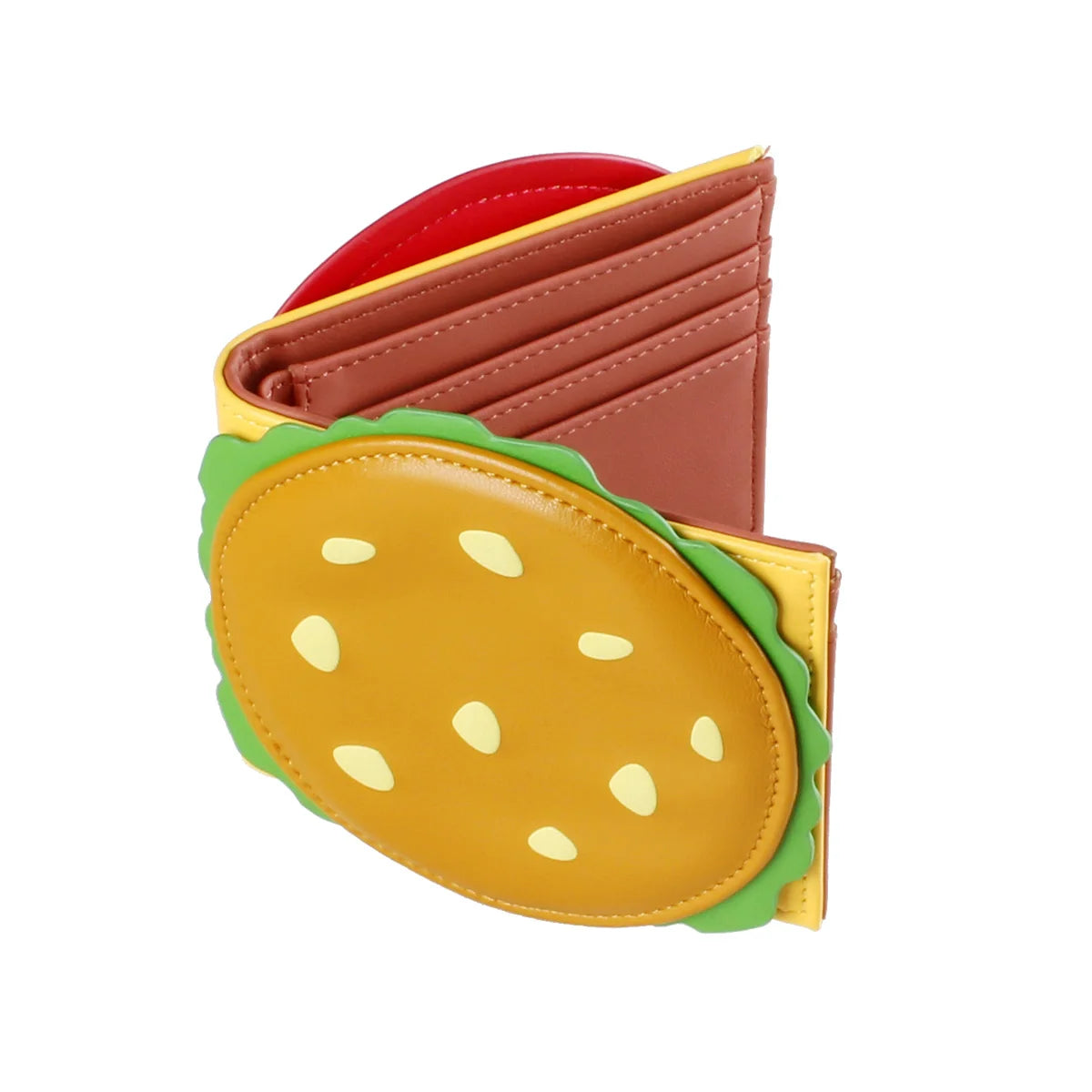 Portafoglio pieghevole per hamburger 3D di alta qualità Porta carte individuale alla moda Sedile identificativo Elegante fermasoldi compatto
