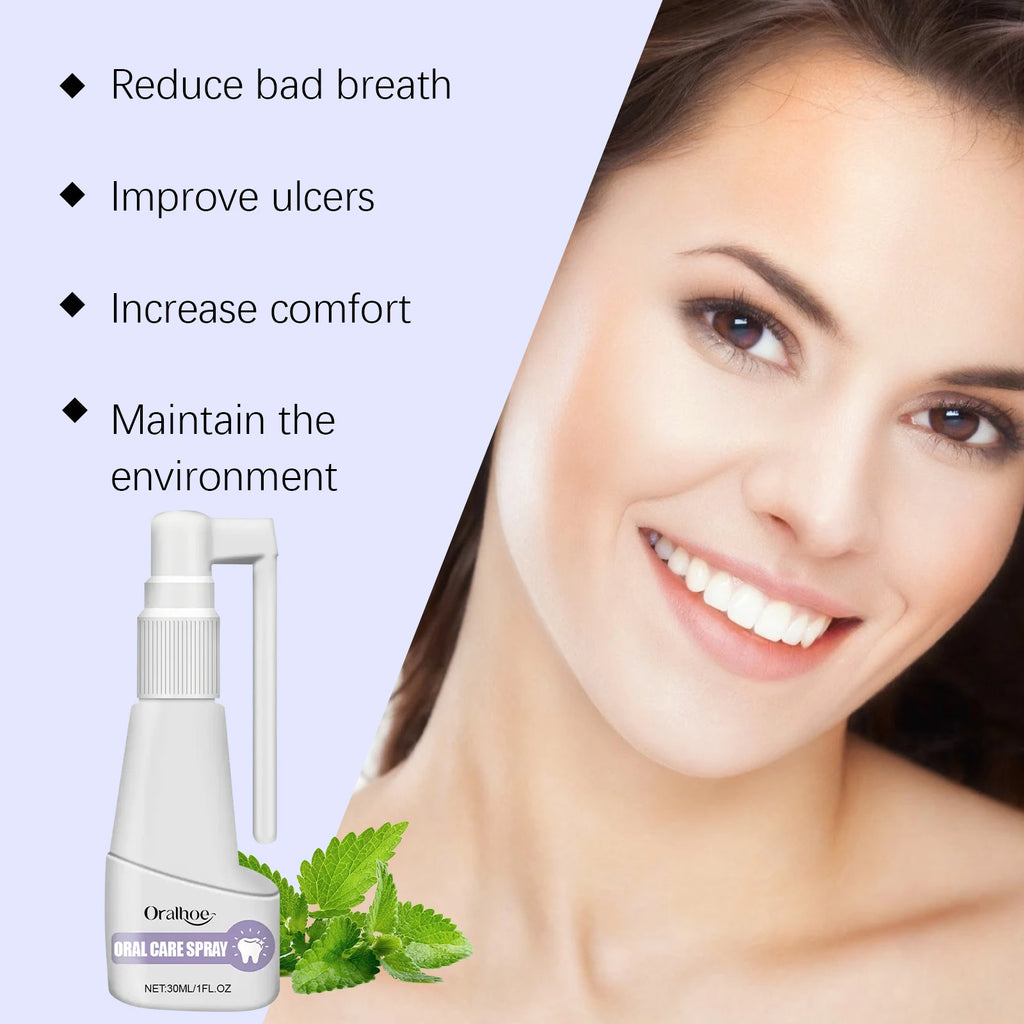 Oralhoe 30mL Oral Care Spray Hydrate Relieve Oral Discomfort Eliminate Bad Breath Long-Lasting Freshness Daily Oral Care Spray