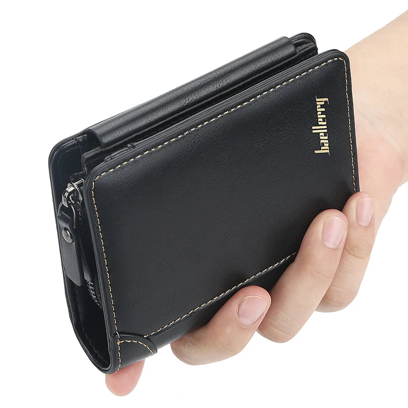Nuovi portafogli da uomo in pelle Cerniera di alta qualità Porta carte corto Desigh Porta carte da uomo Porta monete vintage Portafogli da uomo