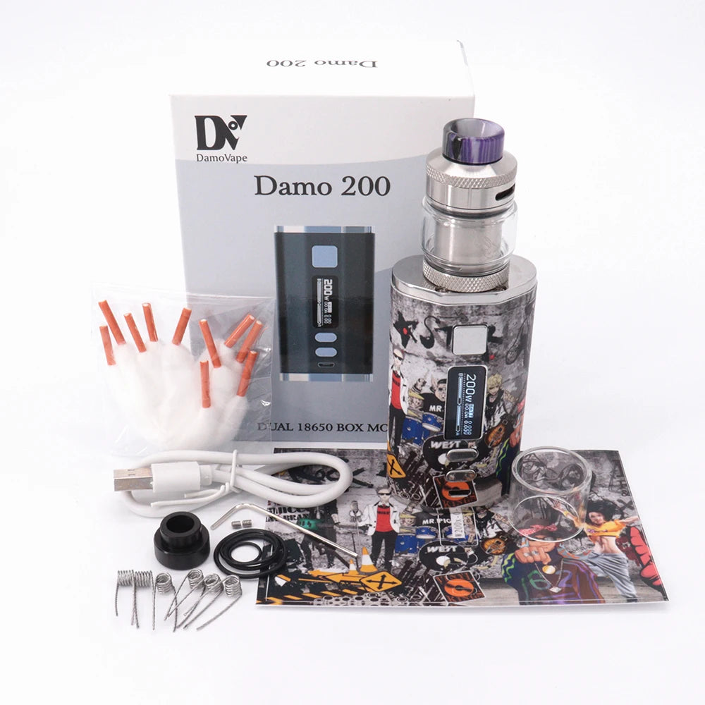 Sigaretta elettronica 200W VAPE Box Mod 4400mah Batteria Zeus Sub Ohm Serbatoio Dead Rabbit V1/v3 Rta Doppia bobine Atomizzatore Vape Kit