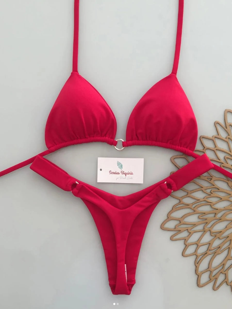 Micro Bikini 2026 Push Up Donna Costumi da Bagno Sexy Brasiliani Set Bikini Perizoma Stampa Biquini Abbigliamento Mare Estivo