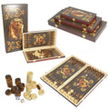 Gioco di scacchi da tavolo Set di scacchi pieghevoli in legno Set di scacchi squisito Set di giochi di scacchi e dama