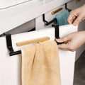 Towel Rack Over Door Stainless Steel Towel Bar Storage Organizer Bathroom Kitchen Cabinet Door Hanging Towel Rack