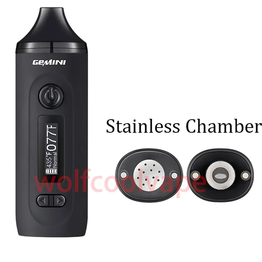 MIGLIOR Vaporizzatore per erbe secche Gemini Starter Kit Batteria Controllo temperatura Schermo OLED 2200mah Vape Pen Kit sigarette elettroniche