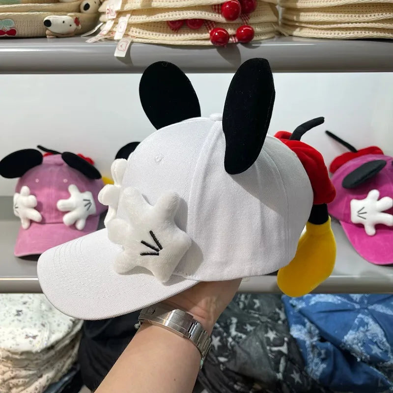 Berretto da Baseball con Orecchie da Topo Ragazze Cartoon Anime Stile Y2K