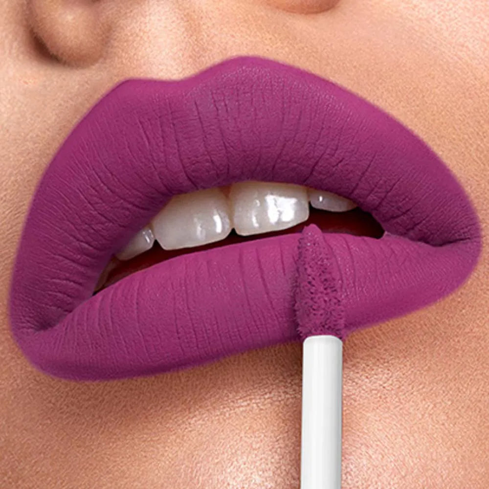 Matte Velvet Lip Gloss Long Lasting Silky Smooth Liquid Lipstick Not Easy To Fade Lipgloss Makeup Sexy Purple for Women Lip Tint