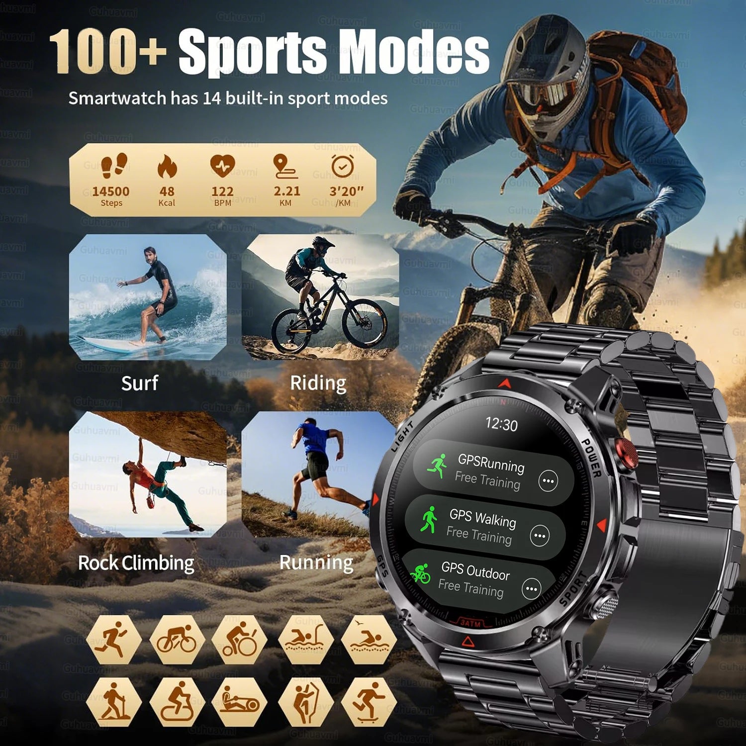 T-Rex 3 Pro Grado Militare AGPS Smart Watch 10ATM Impermeabile Dual-band GNSS Bussola Altimetro AMOLED Swim Sport Smart Watch da uomo