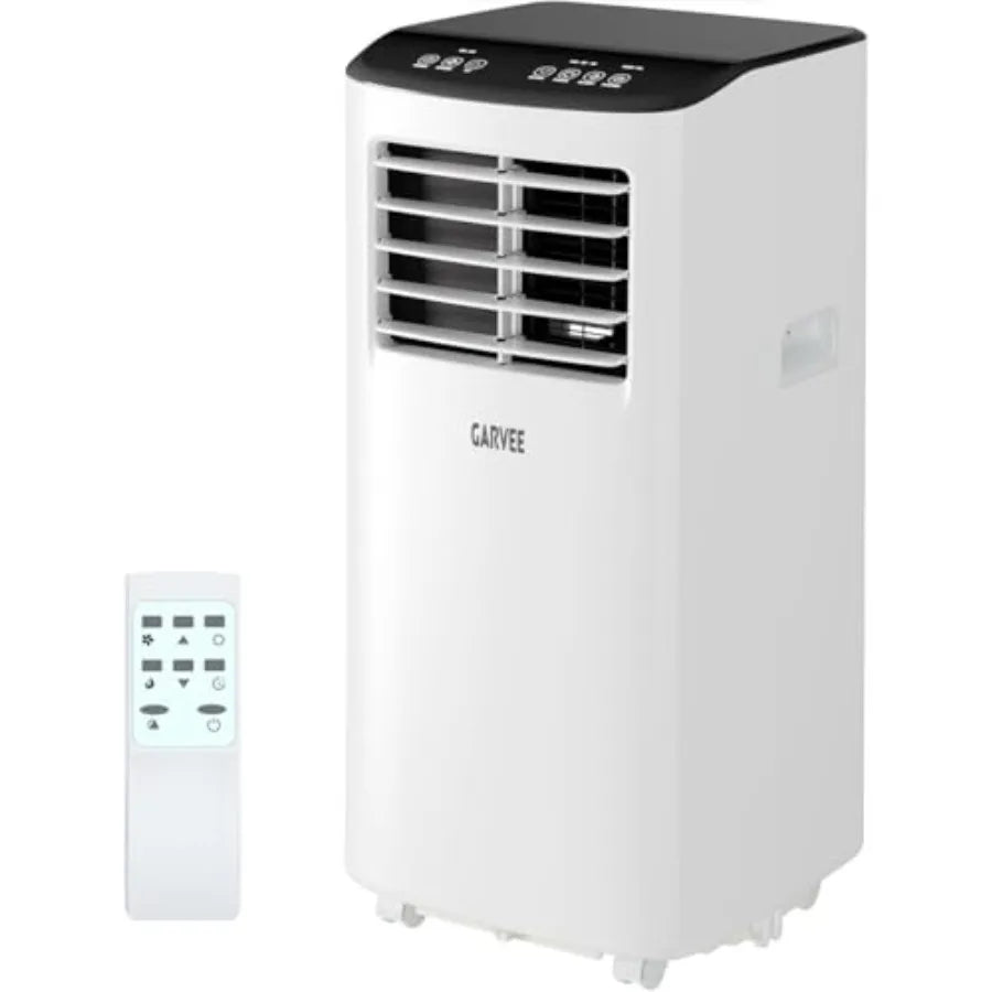 Condizionatore d'aria portatile per uso domestico, struttura in alluminio, bianco, capacità di raffreddamento di 8000 BTU con modalità 3 in 1: raffreddamento/deumidificazione/ventilazione