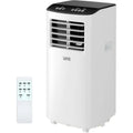 Condizionatore d'aria portatile per uso domestico, struttura in alluminio, bianco, capacità di raffreddamento di 8000 BTU con modalità 3 in 1: raffreddamento/deumidificazione/ventilazione