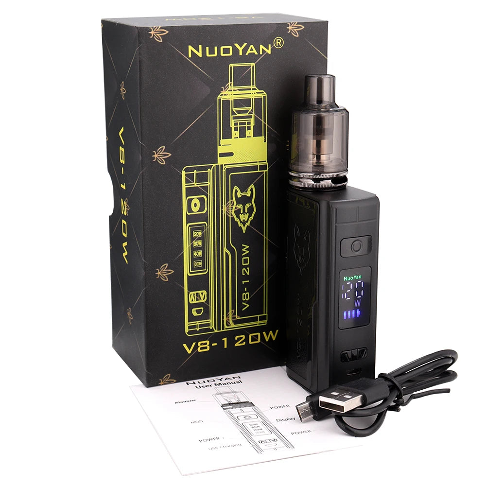 Smoke E5 Kit 120W Vape Box Mod con atomizzatore serbatoio Pod da 2.5ml 1800mAh batteria integrata schermo OLED sigaretta elettronica vaporizzatore penna Vape
