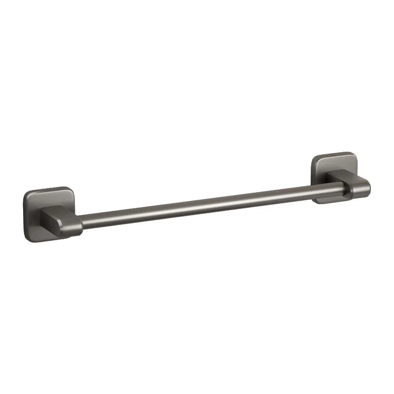 Bathroom Towel Rack Punch Free Black White Grey Bath Towel Rack Self-Adhesive Towel Bar Bathroom Kitchen Hardware Accessories