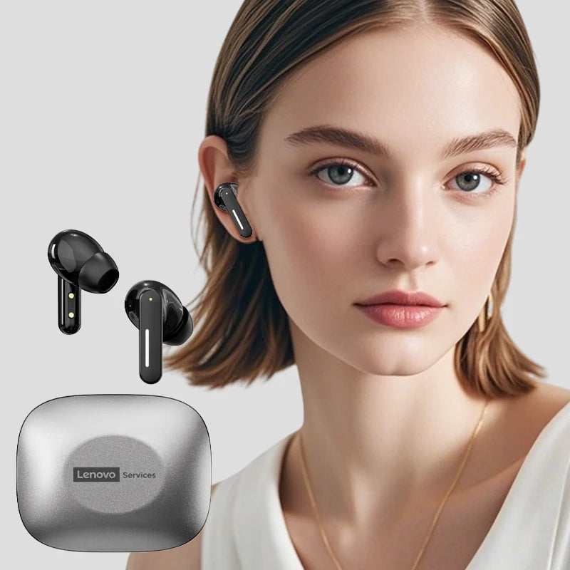 Nuovo Lenovo LE209 Aggiornamento Wireless Bluetooth 6.0 Auricolare con cancellazione del rumore Cuffie sportive 30H Batteria a lunga durata Cuffie con microfono
