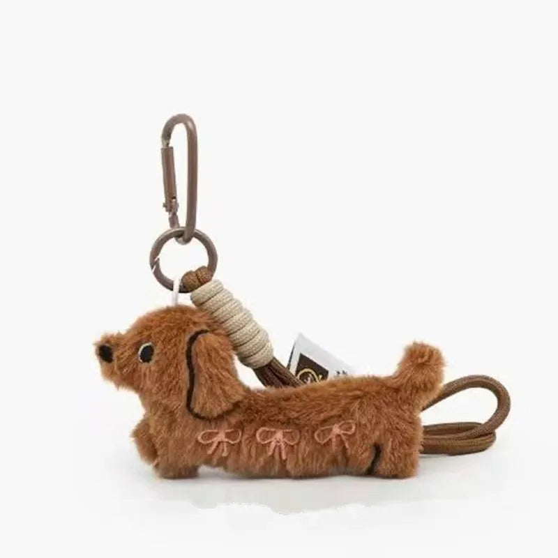 Portachiavi con bassotto animale dolce cartone animato, pendenti, accessori per cani, abbigliamento, borse, bambole, accessori, piccoli regali