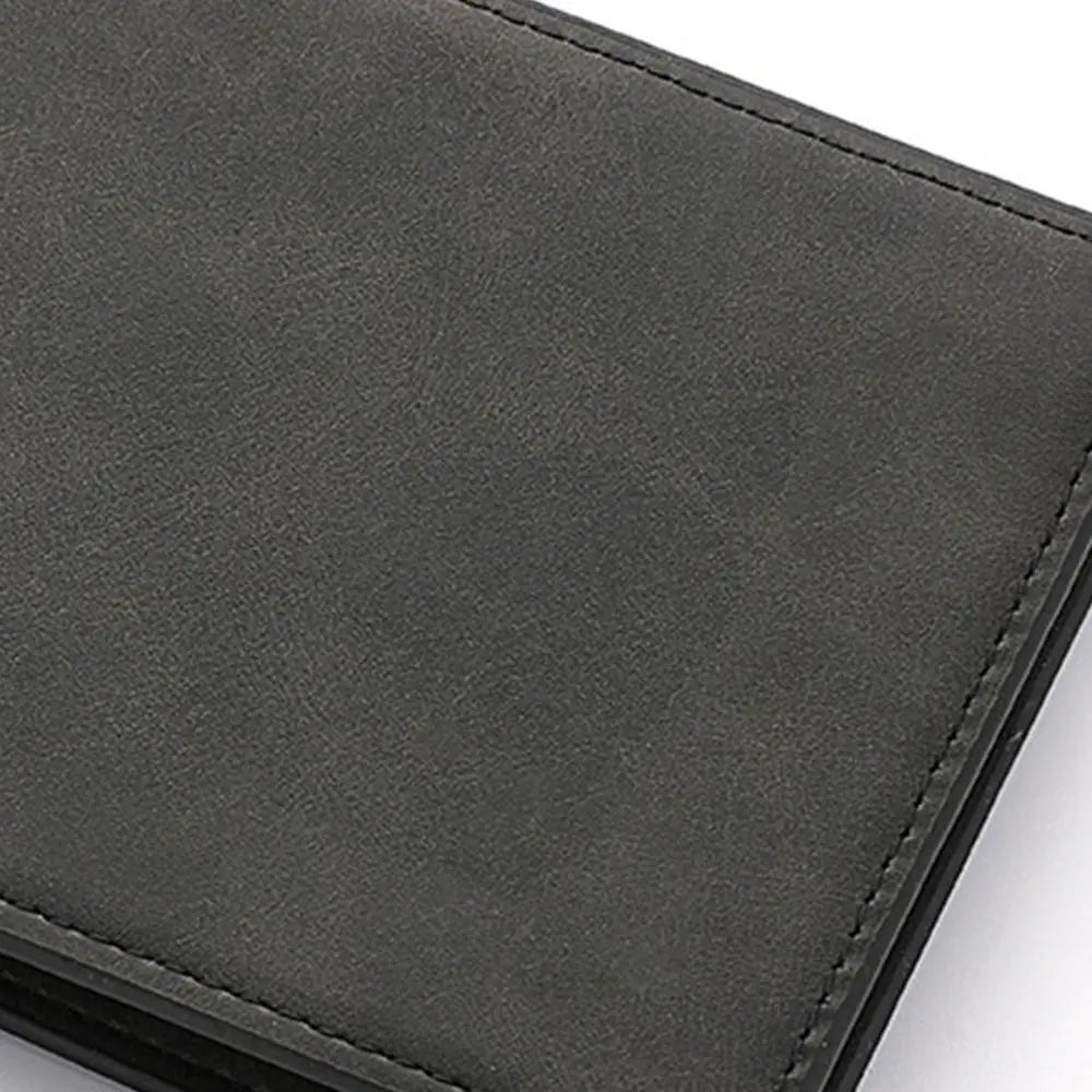 Portafoglio da uomo con slot multi-carta Portamonete pieghevole di grande capacità Portamonete corto in pelle PU