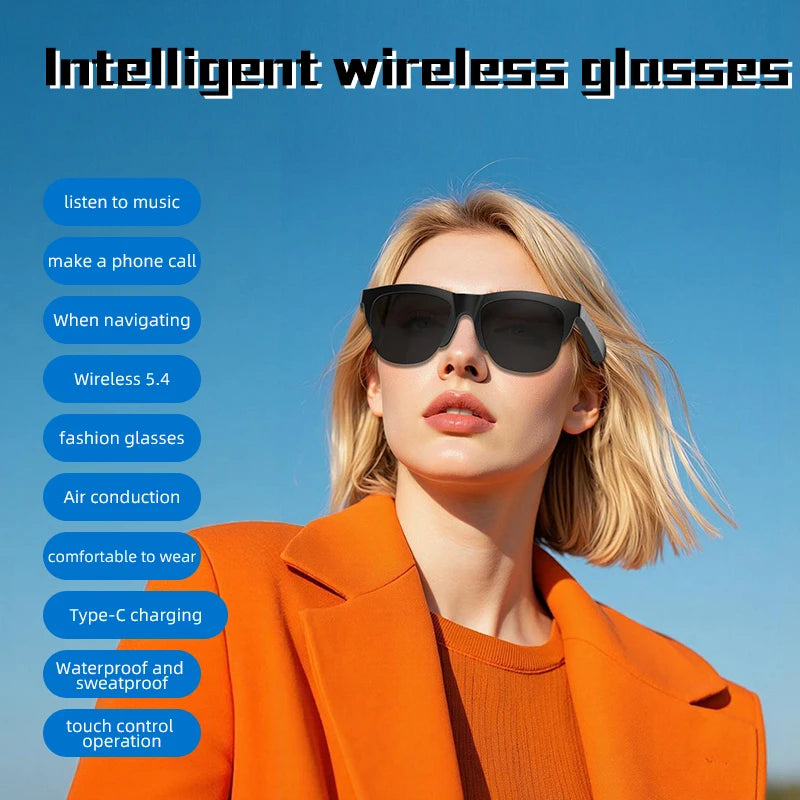 2025 Nuovi occhiali audio Bluetooth intelligenti - Lenti fotocromatiche Altoparlanti HD integrati per musica/chirchi Occhiali da sole wireless