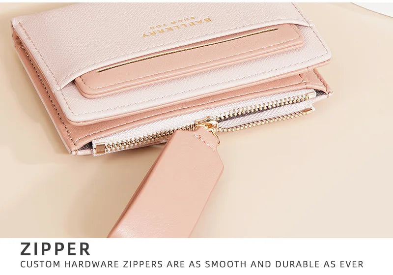 Portafoglio di Lusso Baellerry per Donne, Elegante Portamonete Sottile in Pelle PU con Scomparti Multipli per Carte