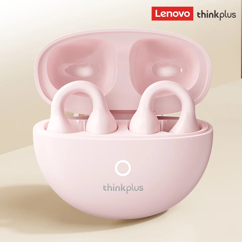 Nuove cuffie Bluetooth wireless Lenovo LP25 OWS con clip per l'orecchio, cuffie da gioco a lunga durata della batteria, auricolari con audio surround HIFI e microfono