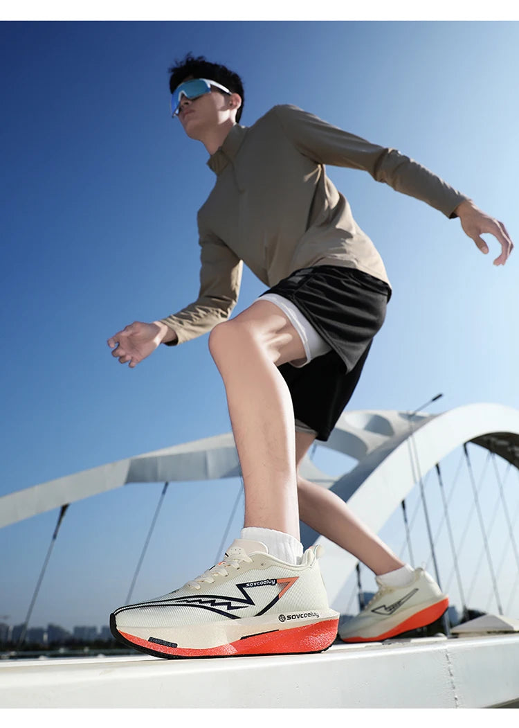 Scarpe da corsa Carbon Board Specialità Maratona Uomo Sport Traspirante Leggero Donna Comodo Atletico Scarpe da ginnastica antiscivolo