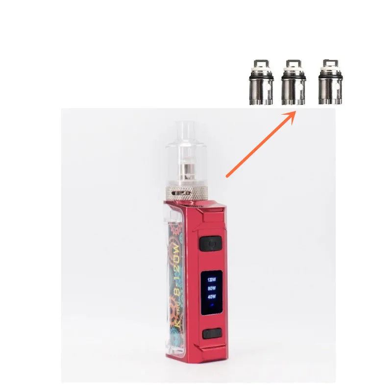 Sigarette elettroniche Vape Pen Smoke 120W Box Mod Kit 1800mah 2.5ml Atomizzatore Schermo OLED Sigaretta elettronica Vaporizzatore Vaper Shisha Ecig