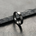 Anello di gioielli con ciondolo alla moda per uomo Donna Anelli neri in acciaio inossidabile Fidanzamento per matrimonio Accessorio maschile opaco di alta qualità