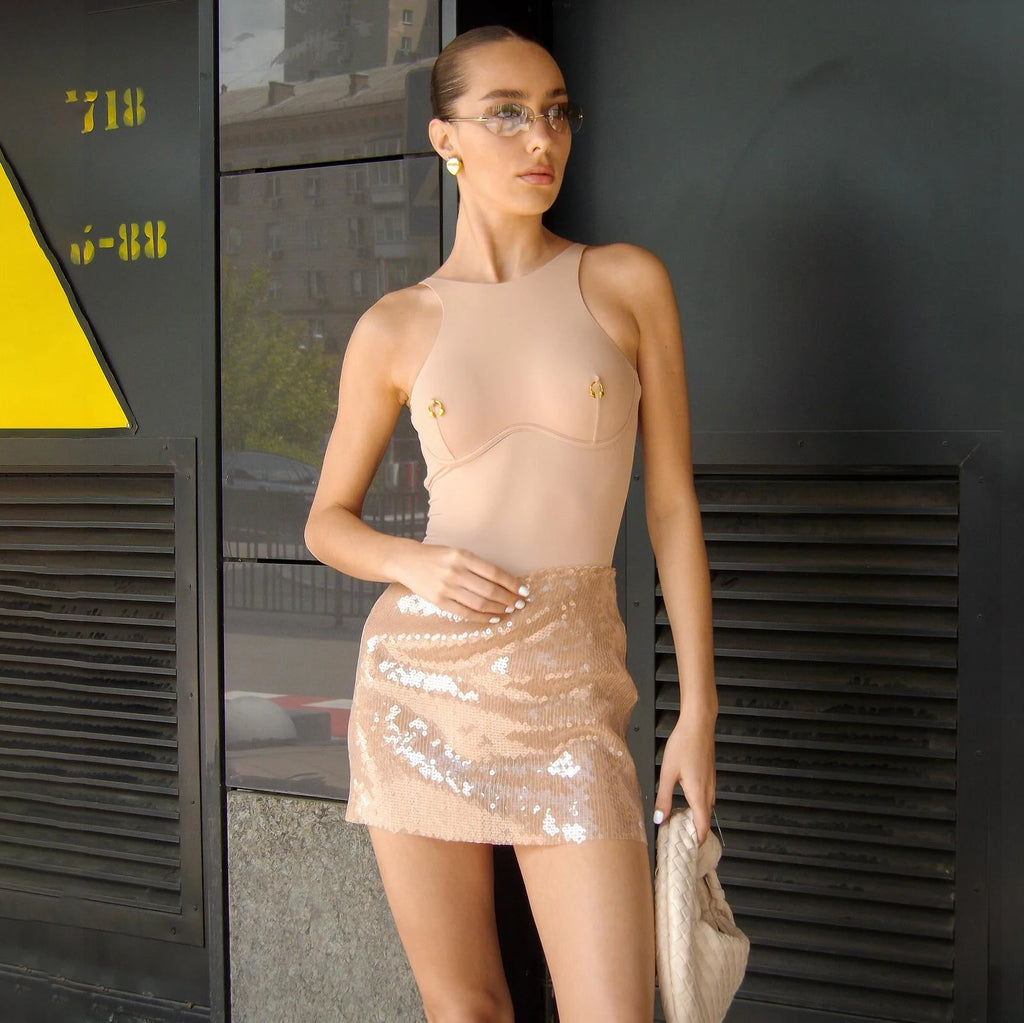 2026 2 Pezzi Costume da Bagno Intero Sexy da Donna, Monokini a Vita Alta Push-Up, Tinta Unita, Abbigliamento da Spiaggia
