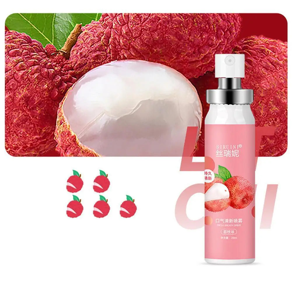 20ml Long-Lasting Breath Freshener Spray Fruity Flavor Mint High-Energy Mint Ingredients Oral Care Products Breath Freshener