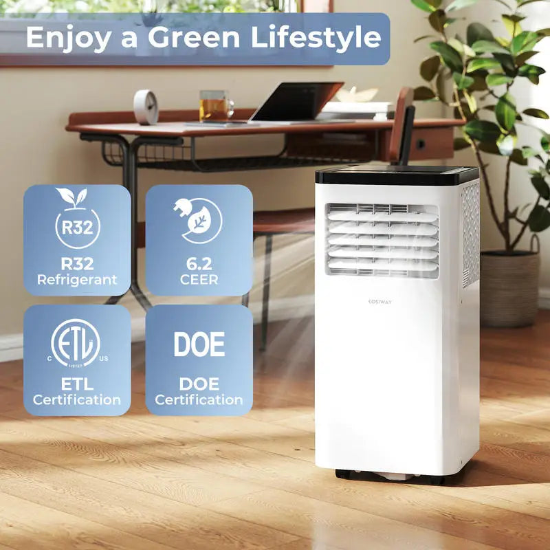 Condizionatore d'Aria Portatile 8000 BTU, Unità AC da Pavimento 3 in 1