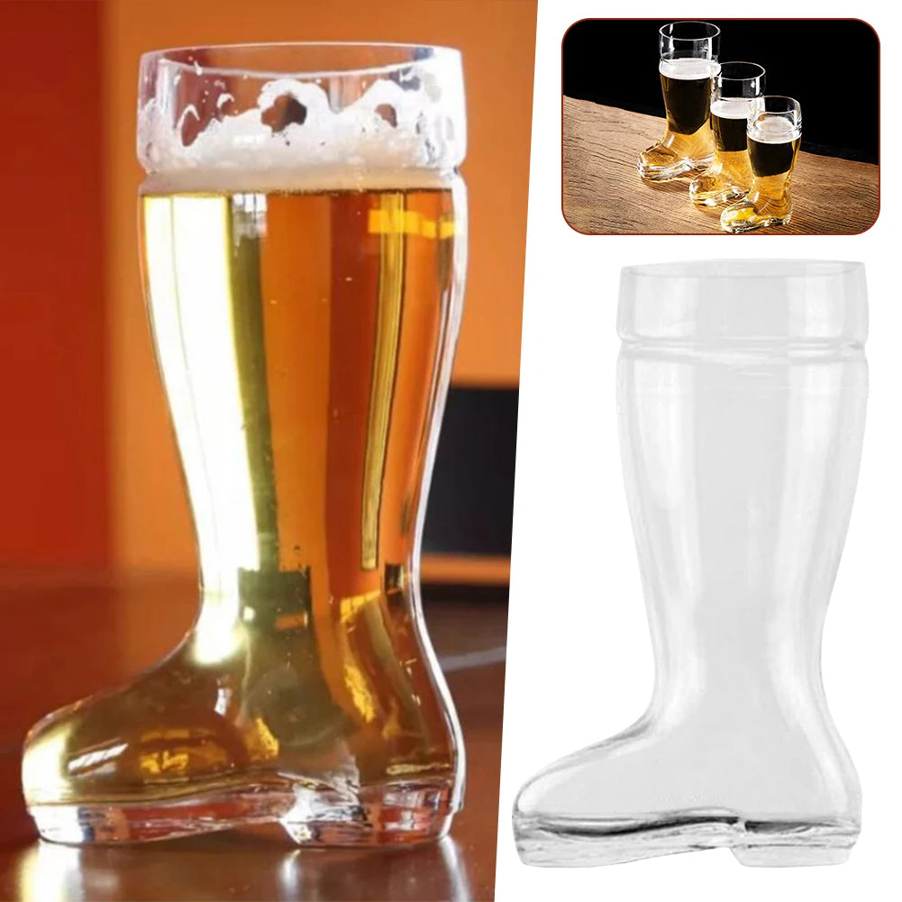 Bicchiere da birra a forma di stivale Bicchiere da vino innovativo Bicchiere da acqua trasparente divertente per birra Whisky Cocktail Decorazioni per la casa Accessorio per bicchieri regalo