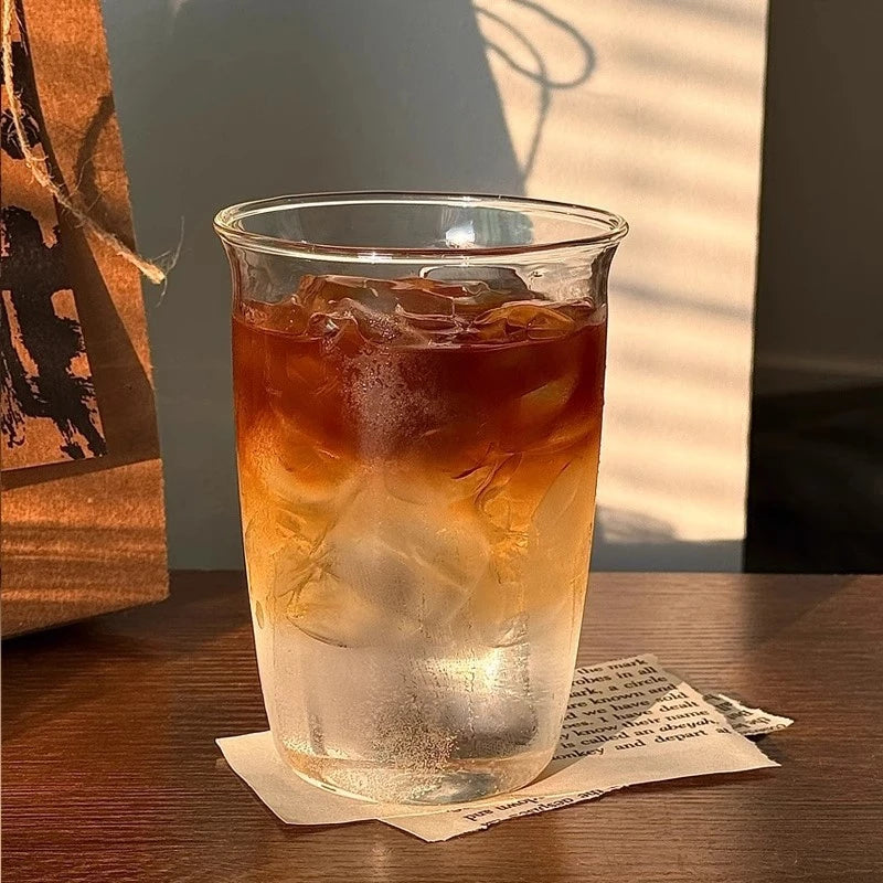 1/6 pezzi tazza di vetro giapponese tazza di vetro per caffè al latte tazza trasparente birra ins tazza di acqua potabile accessorio da cucina tazze di vetro per acqua