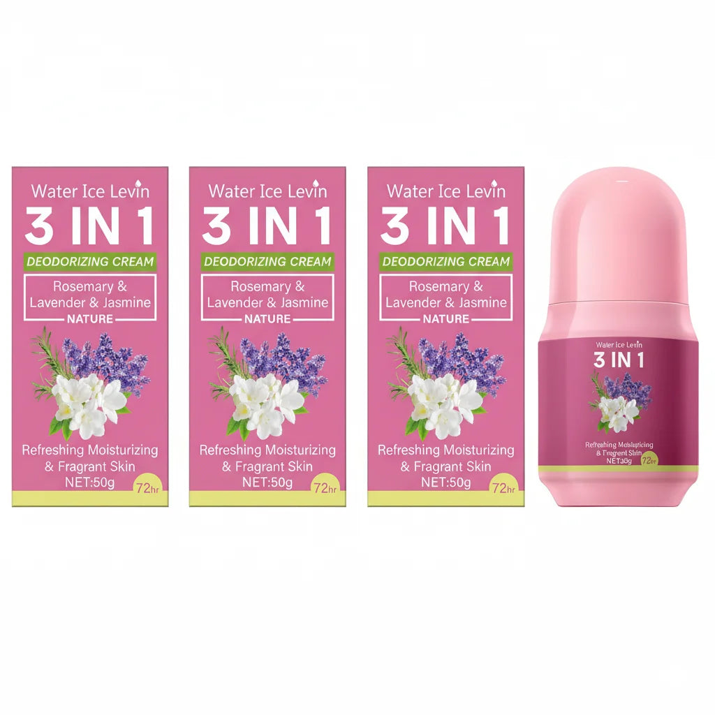 3-in-1 Deodorizing Cream. 72hr Odor Control. Refreshing Moisturizing Fragrant Skin. Summer Essential Stick. 50g Net.